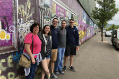 Signing the "Peace Wall"in Belfast