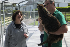 Karen Loving on a Sheep