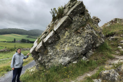 Mike Holding Up Dunamase Castle Ruins